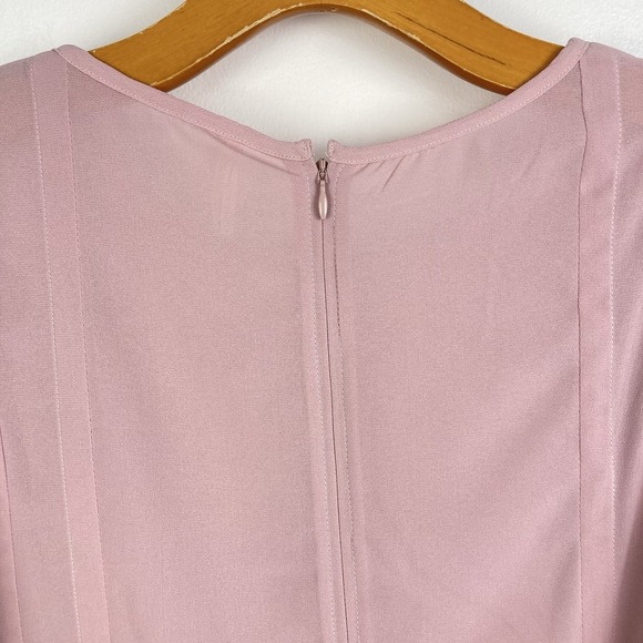 Anthropologie NWT Modern Sheer Midi Dress Violet Ice Pastel Pink Unlined sz 14 - Picture 6 of 11